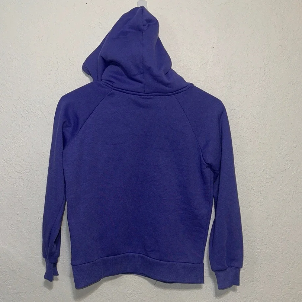 Bobbie Brooks Girls Purple Unicorn Hoodie Pink Sherpa Lined Hood Size L 10/12